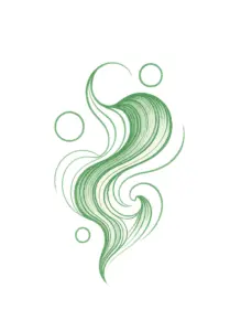 abstrakte-wellenform-harmonische-linien-kreise-gruen