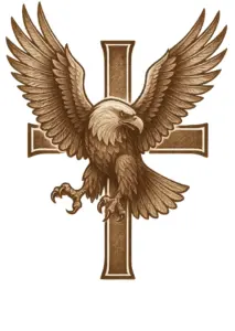 adler-auf-kreuz-tattoo-vorlage