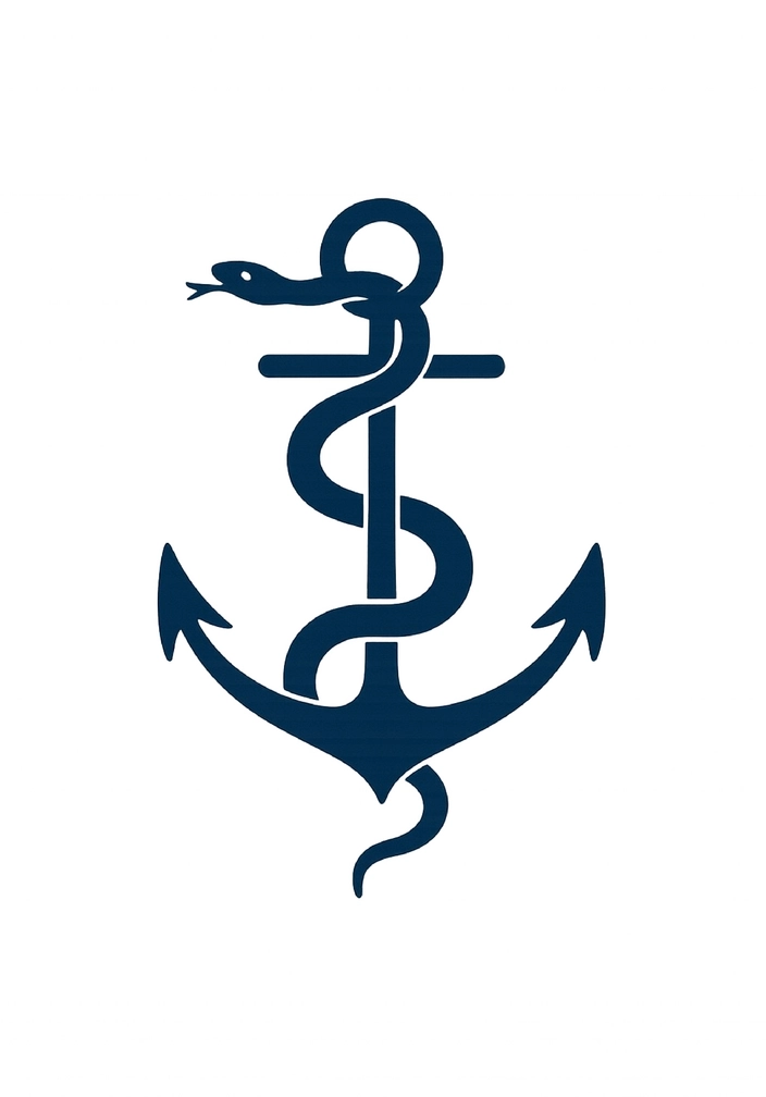 Tattoovorlage Anker mit Schlange