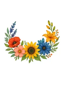 bunte-blumenkrone-mit-verschiedenen-aromen-und-anordnung