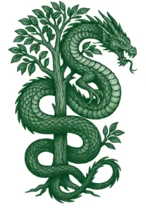 drache-baum-motiv-oberarm-tattoo-vorlage