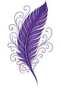 elegante-lila-feder-mit-gekuenstlerischen-linien-tattoo