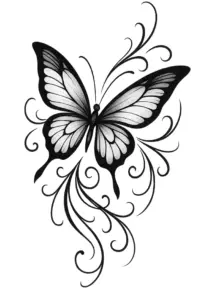 eleganter-schmetterling-mit-geschwungenen-linien-tattoo