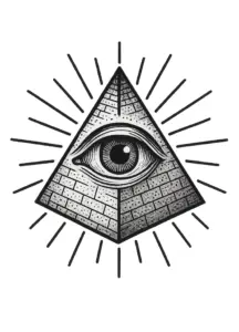 geometrische-pyramide-mit-allsehenden-auge-tattoo-vorlage