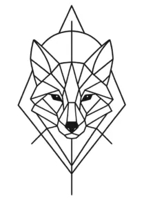 geometrisches-wolfmotiv-klare-linien-modern-tattoo-vorlage