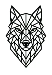 geometrisches-wolfsgesicht-mit-klaren-formen