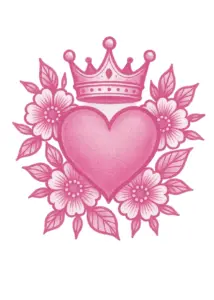 herz-mit-krone-und-blumen-umgeben
