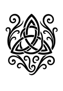 keltischer-knoten-mit-geschwungenen-linien-tattoo-oberarm