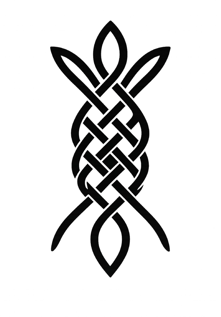 Tattoovorlage Keltischer Knoten mit langen Schlaufen