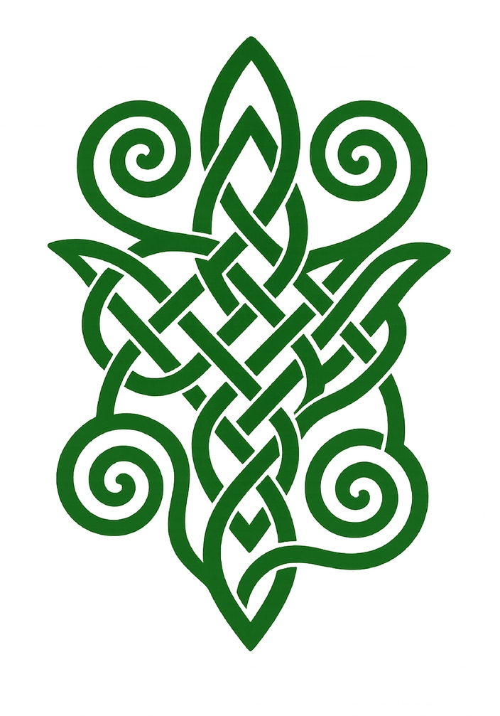 Tattoovorlage keltisches Knoten-Muster mit Spiralen