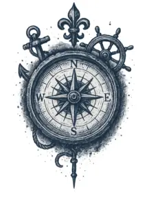 kompass-mit-nautischen-symbolen-und-vintage-look