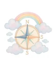 kompass-mit-wolken-und-regenbogen-tattoo-vorlage