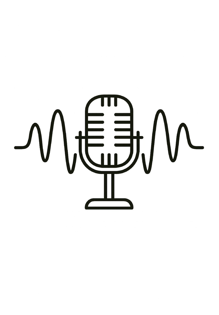 Tattoovorlage Mikrofon mit Klangwellen für Männer