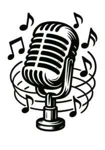 mikrofon-mit-musiknoten-tattoo-vorlage