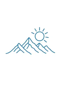 minimalistische-berge-mit-sonne-tattoo-vorlage