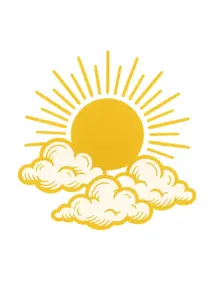 sonne-wolken-tattoo-motiv-bauch