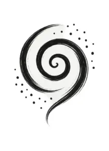 spirale-mit-punkten-in-schwarz-weiss-tattoovorlage