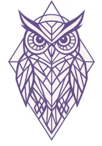 stilisiert-eule-mit-geometrischen-formen-tattoo-vorlage