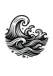 stilisiert-wellen-wasserbewegungen-tattoo-vorlage