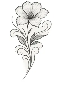 stilisierte-blume-mit-feinen-details-und-geschwungenen-linien