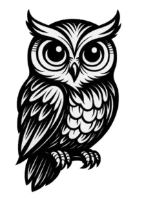 stilisierte-eule-mit-grossen-augen-fuer-schulter-tattoo