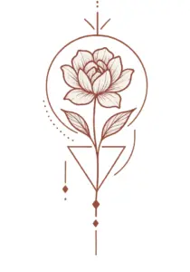 stilisierte-geometrische-blume-mit-rose-tattoo-vorlage