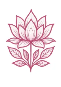 stilisierte-lotusblume-mit-blaettern-tattoo-oberarm