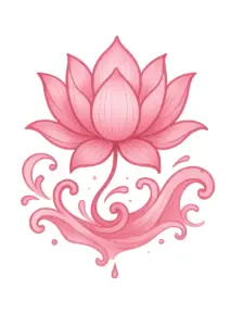 stilisierte-lotusblume-mit-wasser-tattoo