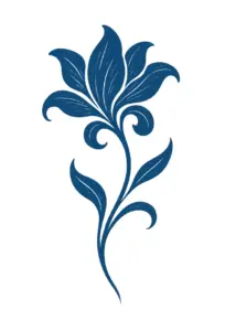 stilisierten-blume-mit-geschwungenen-blaettern-nacken-hals