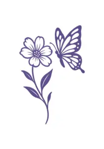 stilisierten-blume-mit-schmetterling-tattoo-vorlage