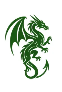 stilisierten-drache-mit-fluegeln-rippen-huefte