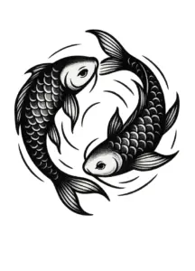 stilisierten-fische-die-sich-umkreisen-in-schwarz-weiss