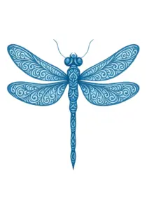 stilisierten-libelle-mit-filigranen-mustern-in-blau