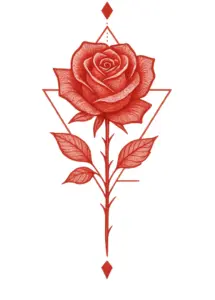 stilisierten-rose-geometrische-elemente-tattoo-vorlage