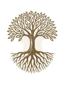 stilisierter-baum-mit-tiefen-wurzeln-tattoovorlage