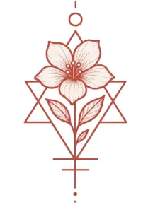 stilisiertes-geometrisches-blumen-tattoo-fuer-oberschenkel