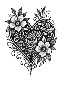 stilisiertes-herz-mit-floralen-mustern