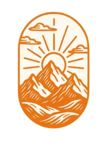 stylisierte-berglandschaft-mit-sonnenaufgang-tattoo-vorlage