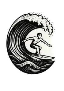surfer-auf-welle-tattoo-vorlage-schwarz-weis