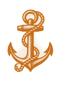 tattoo-vorlage-eines-ankers-mit-schnur