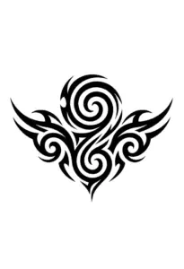 tattoo-vorlage-mit-spiralförmigem-tribal-muster-fuer-oberarm