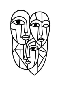 tattoovorlage-abstrakte-gesichter-in-kubistischem-stil