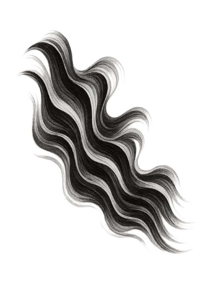 Tattoovorlage abstrakte Wellenform in Schwarz-Weiß