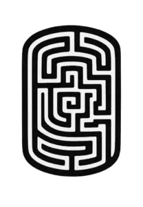 tattoovorlage-abstraktes-labyrinth-schwarz-weiss