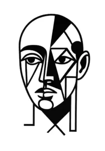 tattoovorlage-abstraktes-portraet-mit-geometrischen-formen