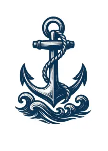 tattoovorlage-anker-mit-seil-und-wellen
