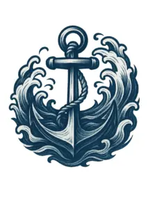 tattoovorlage-anker-und-wellen-fuer-oberschenkel