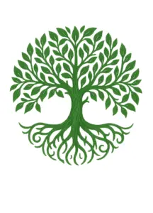 tattoovorlage-baum-mit-wurzeln-und-blaettern