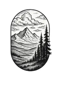 tattoovorlage-berglandschaft-natur-motive-und-baeume