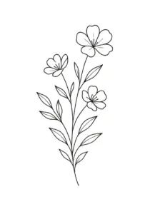tattoovorlage-blumenarrangement-feine-linien-komposition